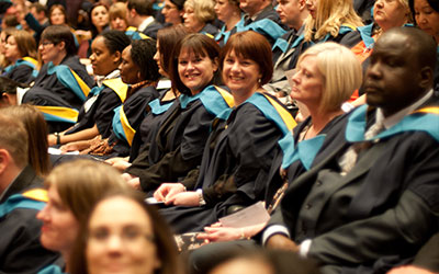 Graduates at an OU degree ceremony