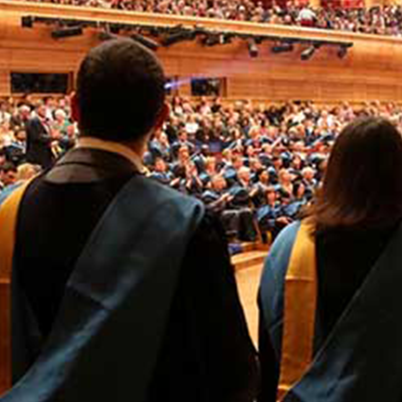 Graduates at an OU degree ceremony