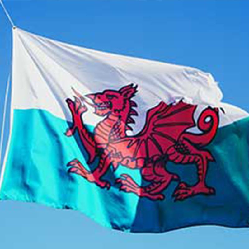 A Welsh flag